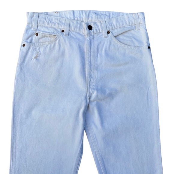 Mens Vintage White Levi’s Straight Leg - Picture 3 of 6